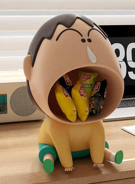 阿呆客厅桌面钥匙收纳托盘入户玄关入门乔迁新居礼品软装饰品摆件