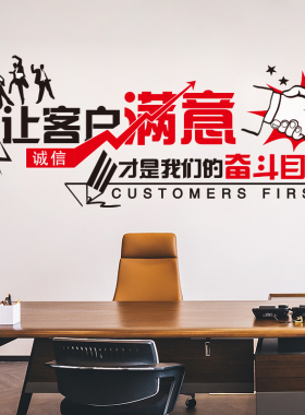 速发纸志墙贴画办公室公司企业文化励景墙面装饰贴背销售激励标语