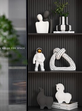 速发简约酒柜陶瓷摆件轻奢高档家居客厅电视玄柜关样板间软装饰品