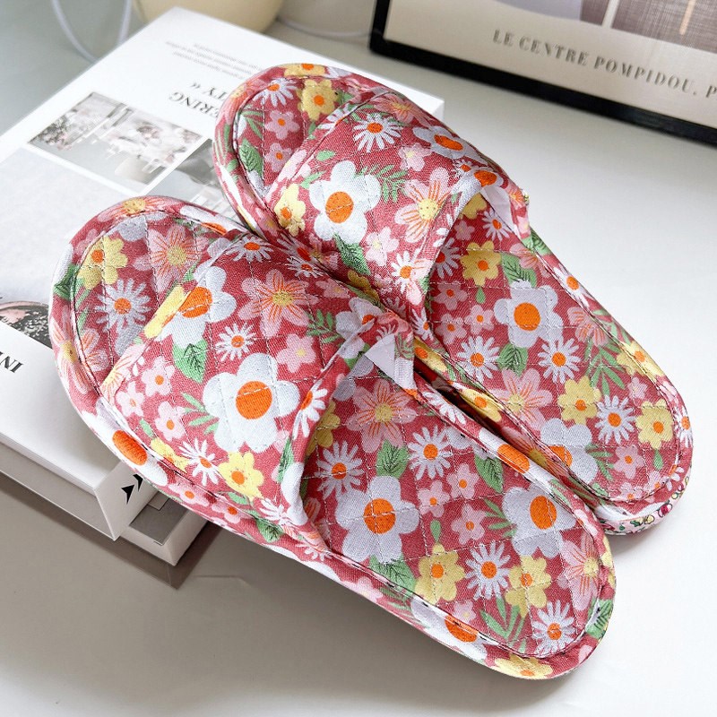 Sufa home fabric silent slippers for men and women in four seasons, spring and autumn, indoor home floor mops, non-slip, breathable and non-stinky