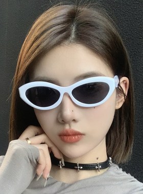 速发外镜款猫眼复古韩版白色防紫墨线小性款个脸痞帅太镜男潮