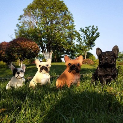 速发法国斗牛犬动饰可爱法斗小摆物模型雕塑工艺礼品摆饰装件品礼