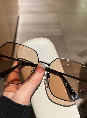 现货速发202新款蓝色偏光太镜男士多边形金属开车太韩版潮旅行