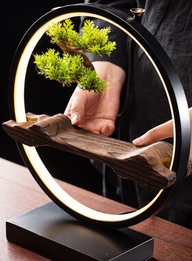 快速发货新中式灯圈禅意人物小僧和E尚客厅玄关软装饰办公室桌面