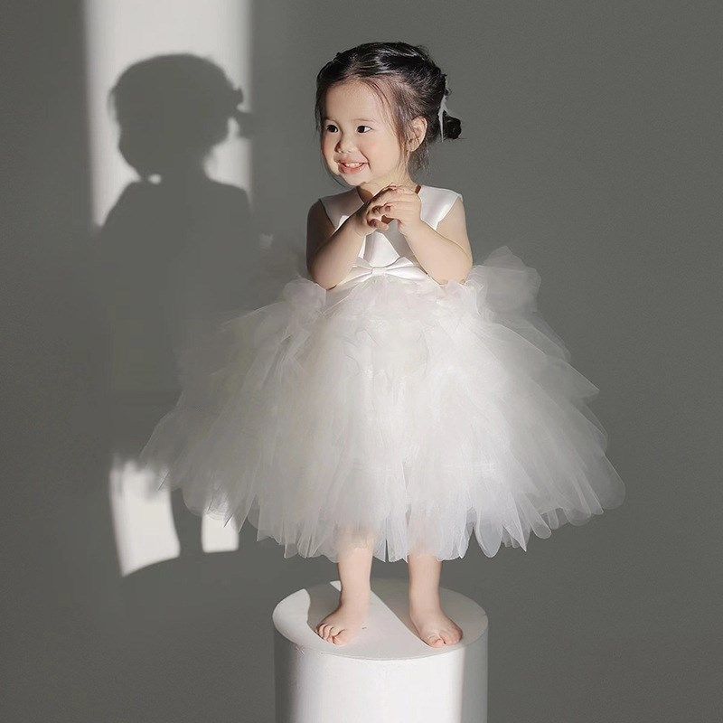 女童礼服白色网纱公主裙儿童礼裙生日宴会蓬蓬裙舞台表演婚纱礼服,淘宝优惠券,粉丝福利购,淘宝优惠卷