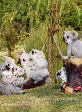 户外花园仿真动物卡通小考拉雕塑园林景观装饰庭院田X园幼儿园摆