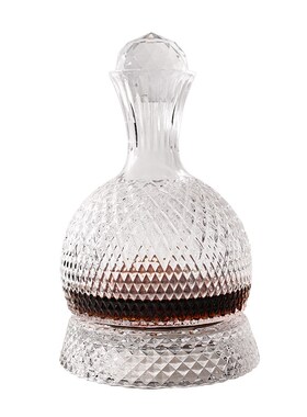 红酒醒酒器轻奢高档旋转葡萄酒分酒器高级感酒柜装饰品Z摆件工艺