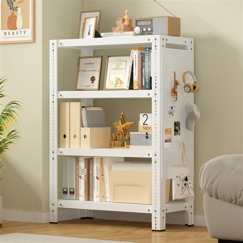 Hole plate shelf storage rack multi-layer floor-standing bookshelf storage rack supermarket warehouse N storage warehouse balcony express angle steel