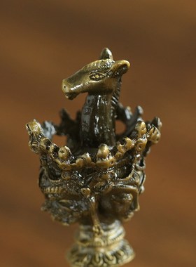速发马头撅王金刚明尼泊尔工族锌铜合金藏式普巴杵藏艺密宗法器金