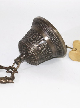 尼泊尔手工制作小铃铛铜铃寺庙阳台纯铜风铃店铺迎宾挂饰门饰风铃