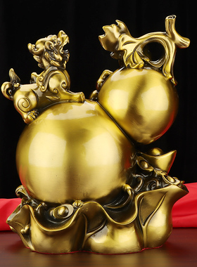 铜葫芦摆件福运到k福禄高升福禄寿家居客厅玄关开业乔迁礼品摆设