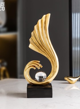轻奢风高档客厅摆件工艺品玄关电视酒柜办公室装饰V品乔迁搬家礼
