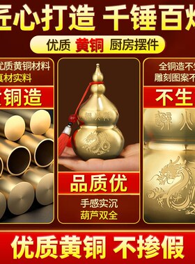 避火龙瓶子厨g房西北角五色土壁火瓶在正北东鸱吻黄铜葫芦摆件辟