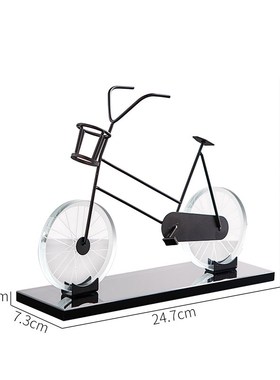 现代简约自行车艺l术摆件客厅轻奢高档酒柜电视柜玄关办公室装饰