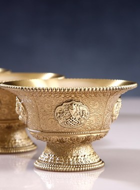 速发全铜七供水杯八音杯供佛杯八吉祥家水杯供碗财神观供佛前净用