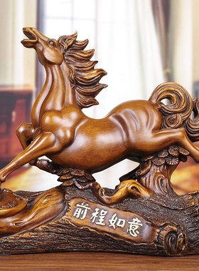 速发马摆件马到成艺工功室品内客厅酒柜装饰办公室老板桌摆设开业