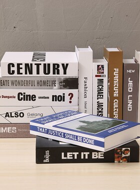 速发假书书摆件轻奢样具饰书架装间品咖啡店拍摄模型道板摆设