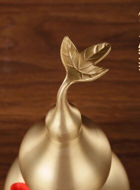 速发铜葫芦摆件纯口铜八卦葫件开黄开盖空心家居装饰胡挂卢工艺品