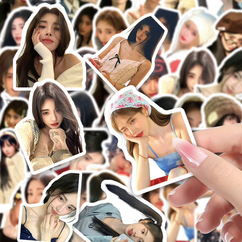 鞠婧祎贴纸高颜值ins风明星周边打包咕卡手账防水封口贴桌面遮丑贴画 - 图1