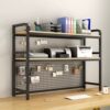 Computer elevated printer desktop partition rack multi-layer board student bookshelf hole board iron storage rack
