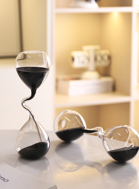 创意扭曲时间沙漏计时器摆件办公室桌面卧室装饰品轻奢高级感小众