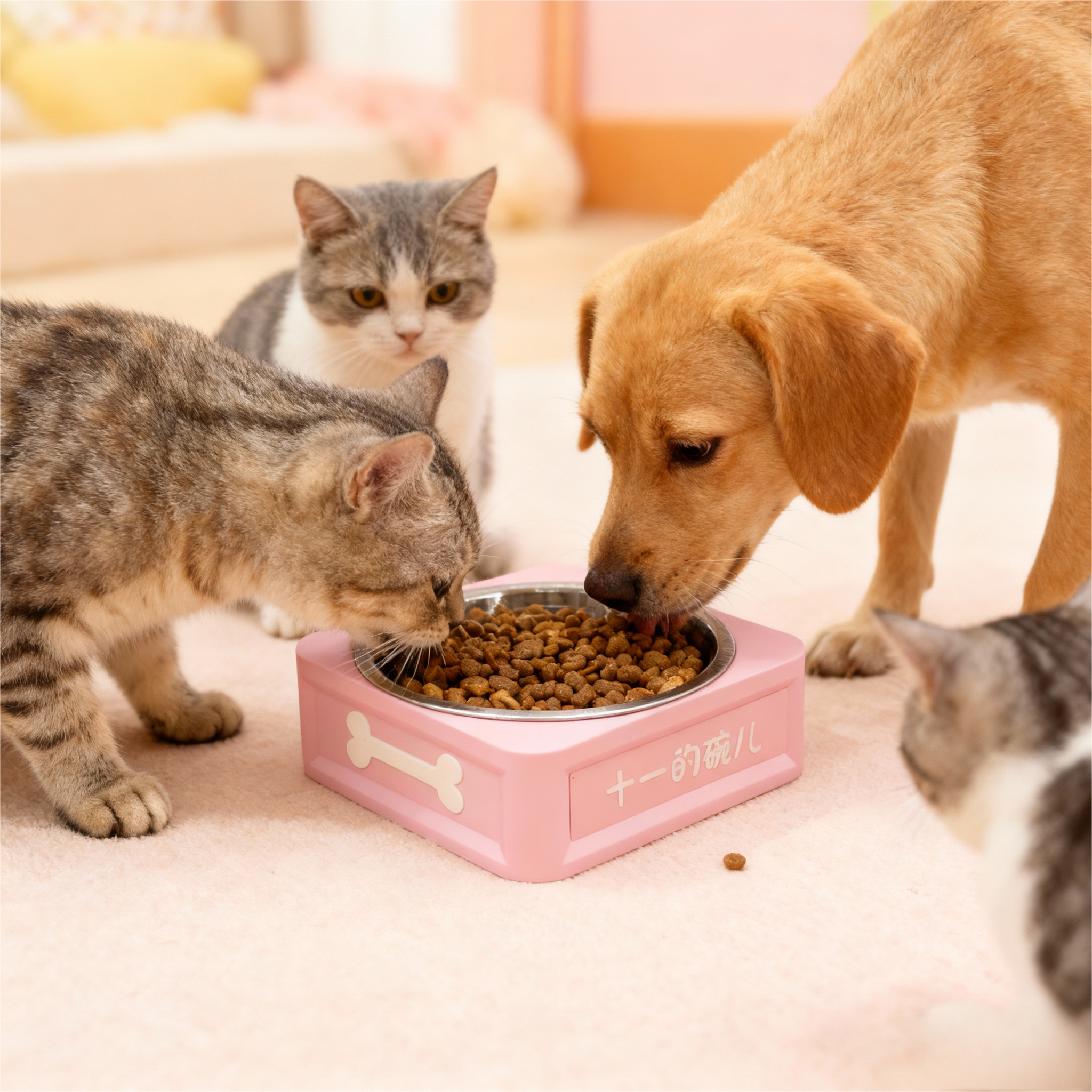 「可定制名」可定制宠物猫狗碗多巴胺碗猫咪狗狗通用网红猫狗盆,淘宝优惠券,粉丝福利购,淘宝优惠卷