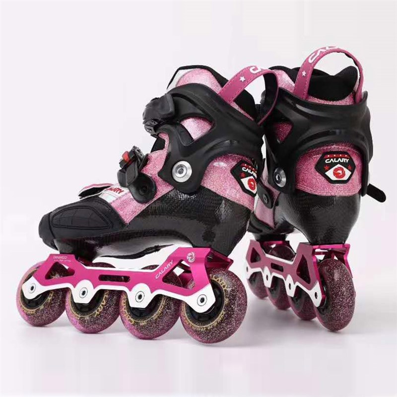 EUR size 28-37 Adjustable Child Inline Skates Carbon Fiber K - 图3