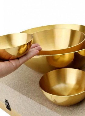速发纯铜铜碗平铜碗金礼碗祝福送饭佛前供奉酥油灯底钵财神聚宝盆