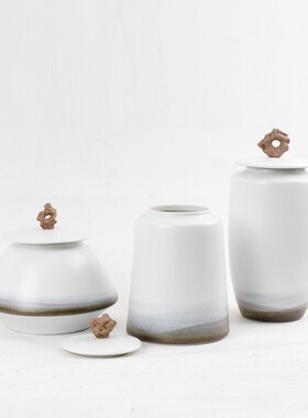 速发新中储陶书式物罐装饰品简约轻奢样板间玄关客厅瓷房酒柜摆件