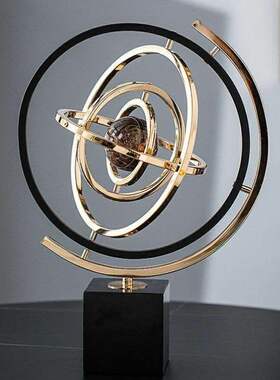 速发轻奢地球档摆件客厅公关酒柜电视柜办玄室创意家居高仪装饰品