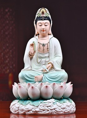 速发陶瓷全堂藏西方三圣供奉家用摆件阿弥陀佛观音地佛王菩萨弥勒