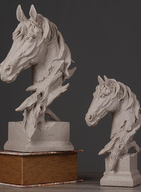 北欧生肖动物摆件样板间软装饰品书房书桌雕塑玄关会所办公室摆设