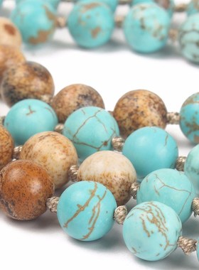 Long hair clothing chain Nepalese National Blue Turquoise 10