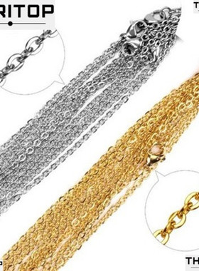 gold stainless steel link necklaces jewelry cuban chain diy
