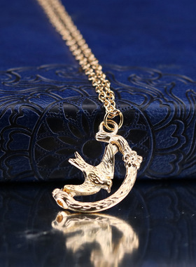 欧美饰品 360度旋转五色守燕子项链饰品热 火爆上新耳环