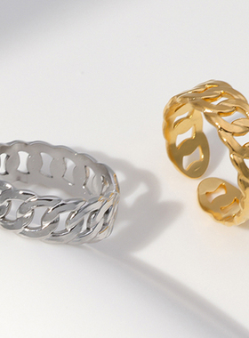 Trendy Stainless Steel Rings for Women Flower Heart Finger R