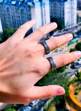 Vintage Mens Stainless Steel Odin Norse Viking Amulet Rune