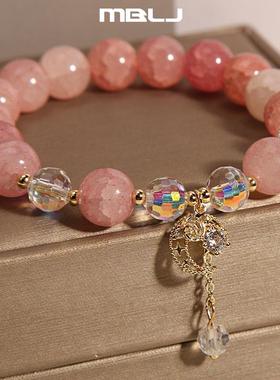 儿童手錬公主手环女手饰手镯仙女童可爱水晶小学生女生闺蜜礼物