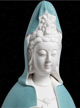 陶瓷西方三圣观音佛像摆件供奉家用阿弥陀佛大势至观世音菩萨像