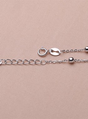 DIY配件 S925银天然珍珠 K金同款 手链 手镯 手饰 单层脚链 饰品