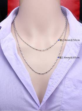 -Fashion Bamboo Chain Men Ladies Titanium Steel Neckl Stainl