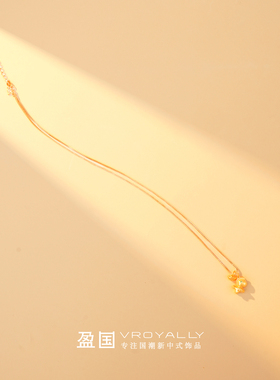 盈国铜镀金财神小马项链