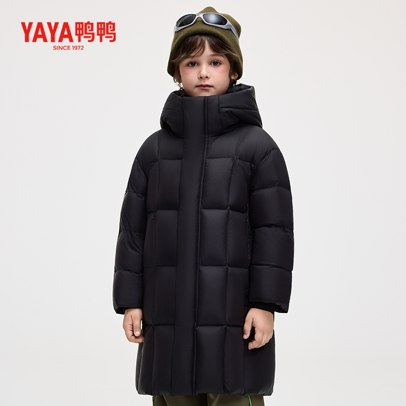 鸭鸭儿童羽绒服男女童装2025新款鸭绒中长款连帽加厚外套,淘宝优惠券,粉丝福利购,淘宝优惠卷