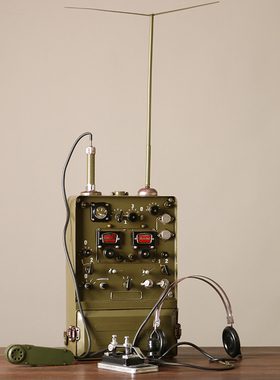 极速老式仿真电报机模型复古旧无线电台发报机摆件小八一物件装饰