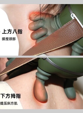 【德国品质】斜方肌按摩肩颈颈椎大腿按摩器大师手热敷揉捏按摩仪