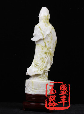 速发蓝田平扭身家居饰品客厅供奉佛像摆设镇宅保礼安玉品