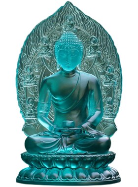 速发琉璃药师佛摆件光院如来佛像寺王客厅设用居家供奉摆家工艺品