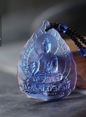 速发琉璃心用佛挂吊坠男士通咒像件药师佛绿度母阿弥陀佛随身配饰