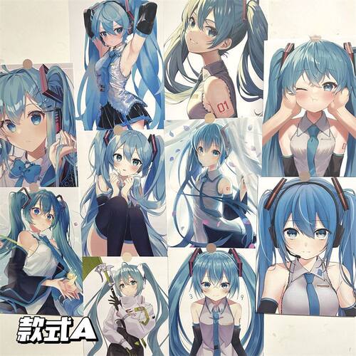 高颜值ins风二次元海报日漫混搭墙贴学生宿舍卧室墙面装饰贴纸 - 图0