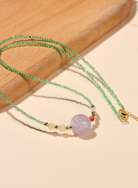 天然紫水晶手链女多圈手链